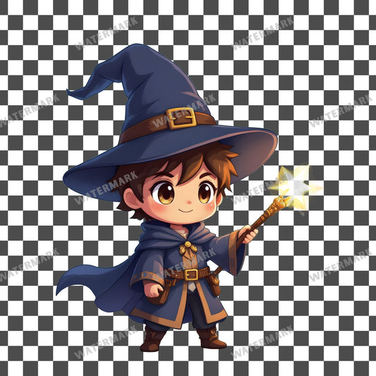 Chibi Wizard Boy Clipart Pngs