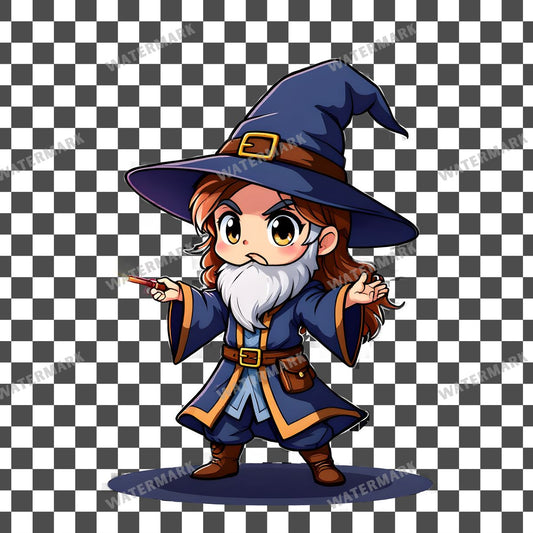 Chibi Wizard Casting Clipart Pngs