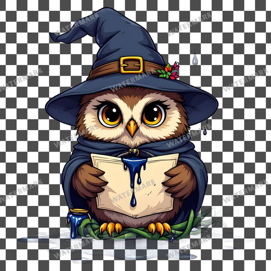 Chibi Wizard Owl Clipart Pngs