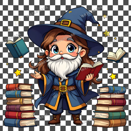 Chibi Wizardfloating Clipart Pngs