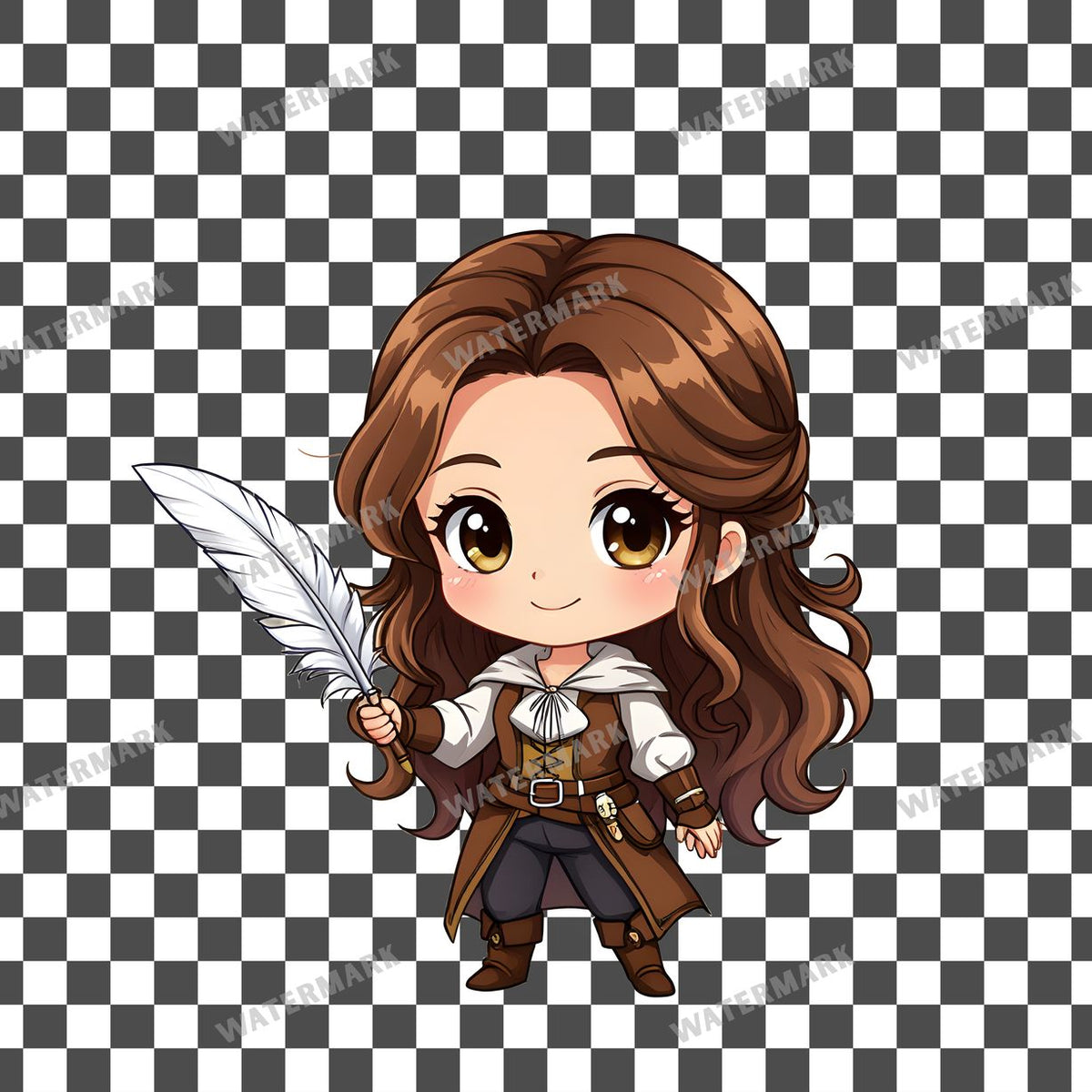 Chibi Writer Clipart Pngs