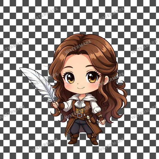 Chibi Writer Clipart Pngs