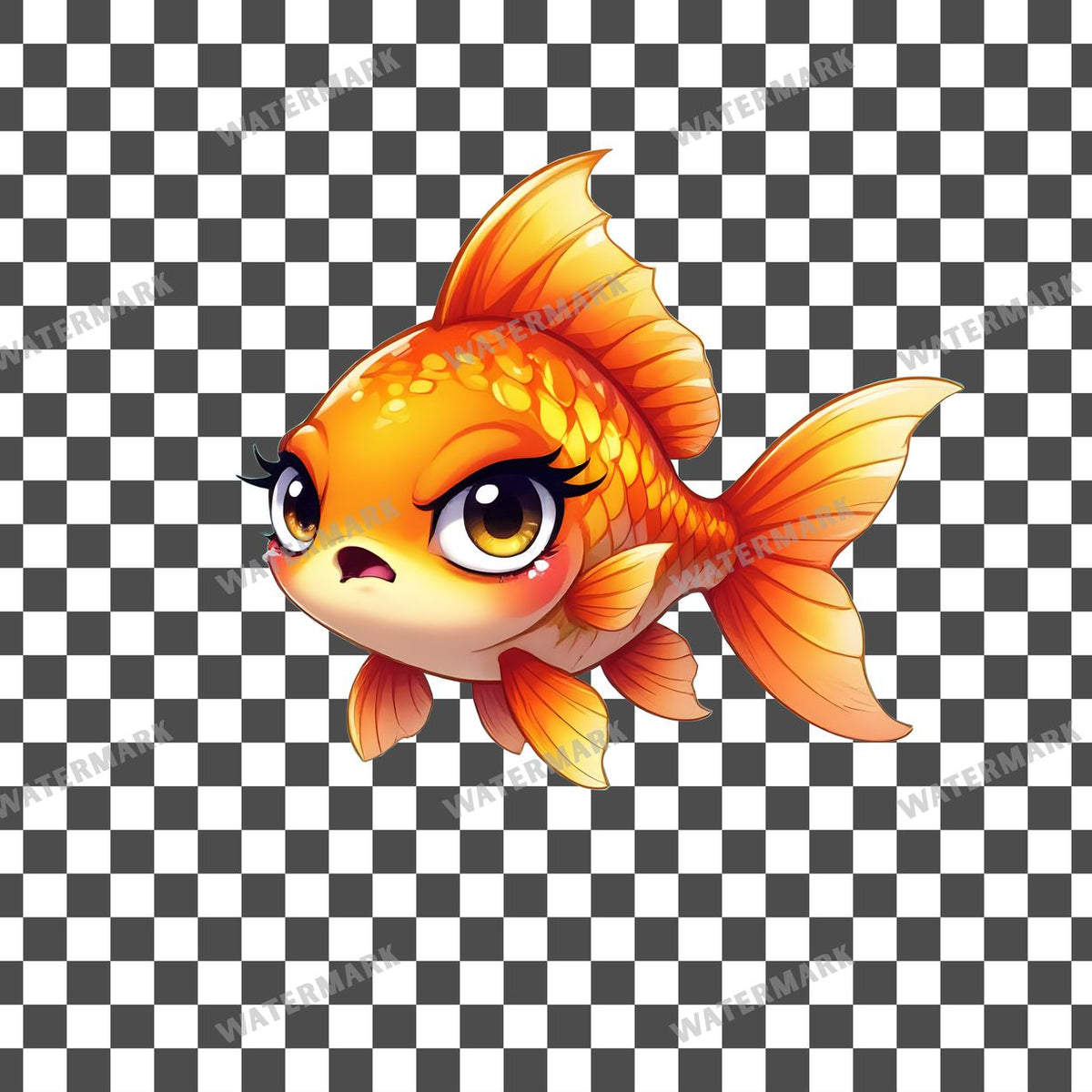 Chibi Zombie Goldfish Clipart Pngs