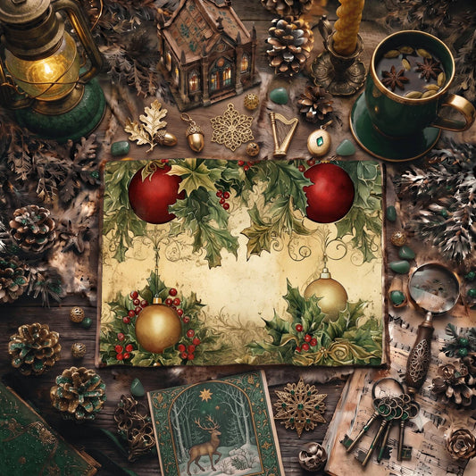 Christmas Baubles Digital Papers