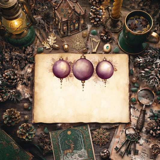 Christmas Baubles Digital Papers