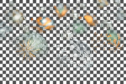 Christmas Baubles Transparent Overlay Pngs