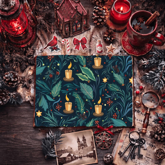 Christmas Candles Digital Papers