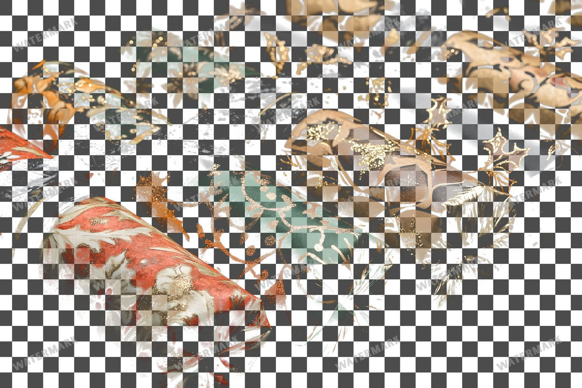 Christmas Crackers Transparent Overlay Pngs