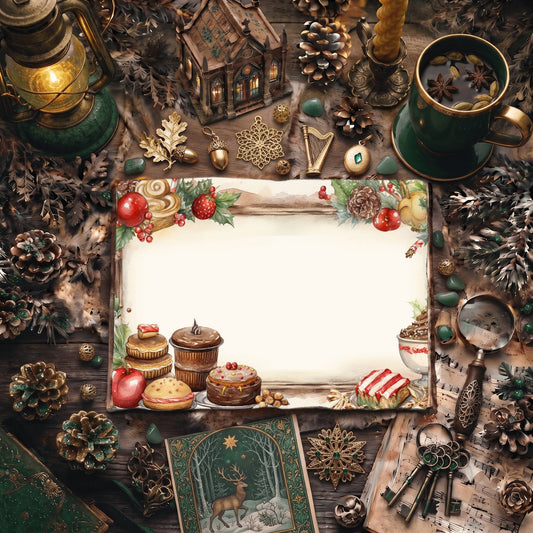 Christmas Desserts Digital Papers