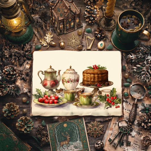 Christmas Desserts Digital Papers