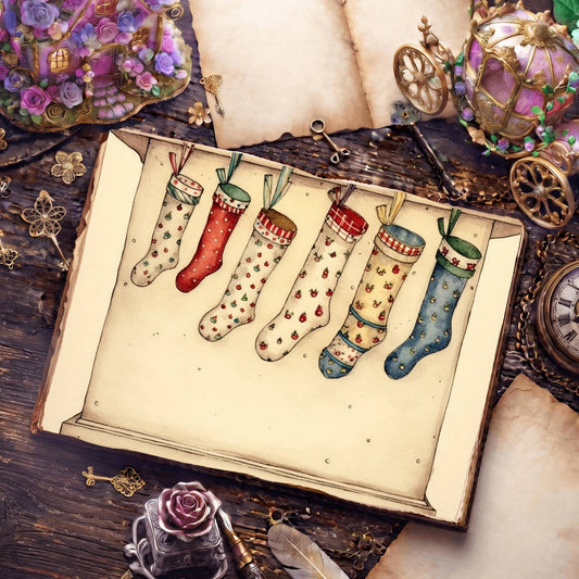Christmas Stockings Digital Papers