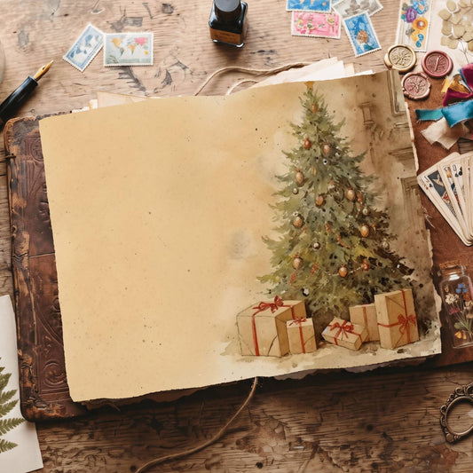 Christmas Tree Vintage Digital Papers