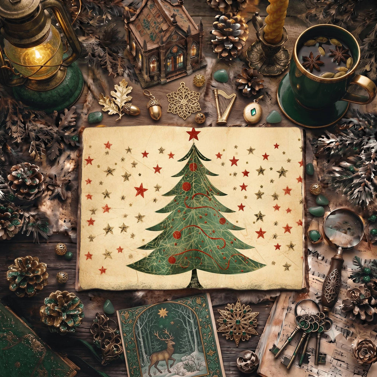 Christmas Trees Digital Papers