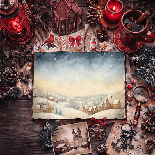 Christmas Village Digital Papers