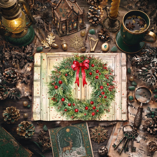 Christmas Wreaths Digital Papers