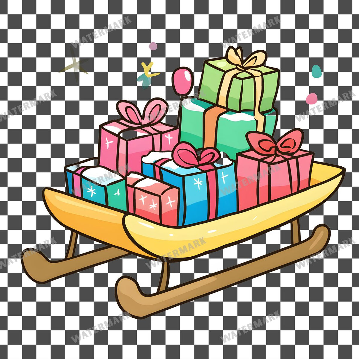 Christmas Kawaii Style Clipart Pngs