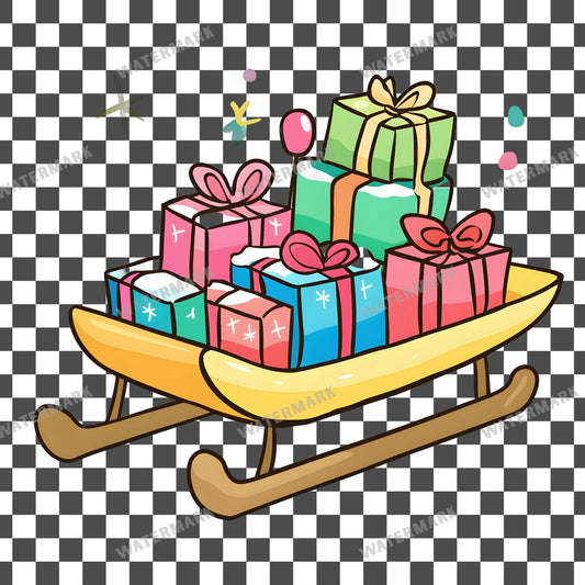 Christmas Kawaii Style Clipart Pngs