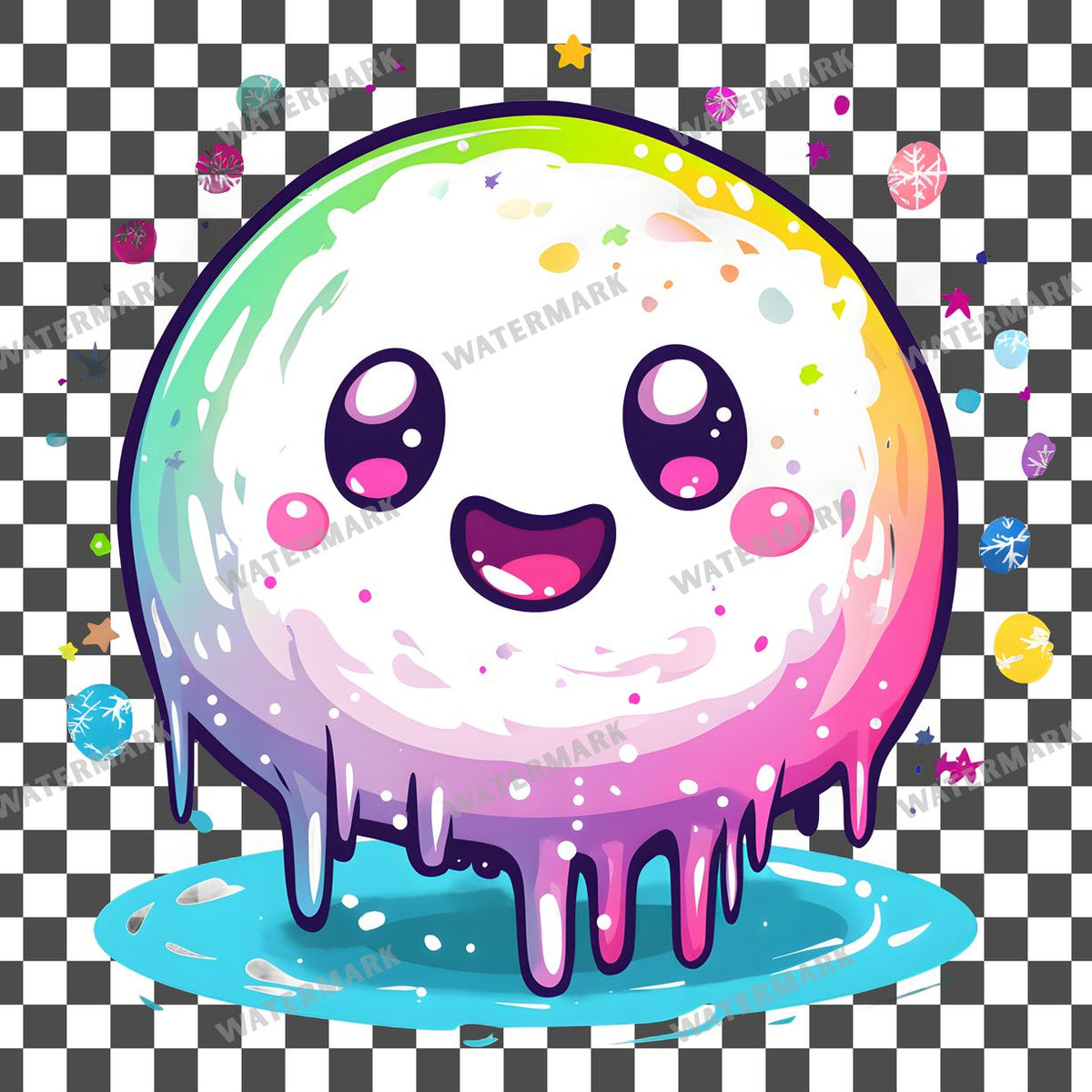 Christmas Kawaii Style Clipart Pngs