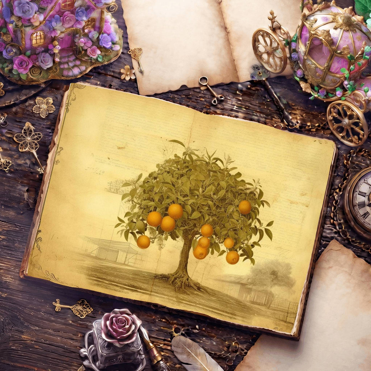 Citrus Fruit Digital Papers