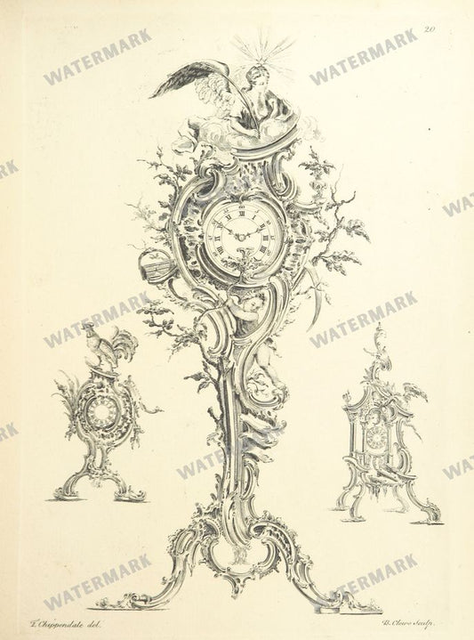 Clocks And Timepieces Vintage Prints