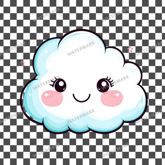 Cloud Kawaii Style Clipart Pngs