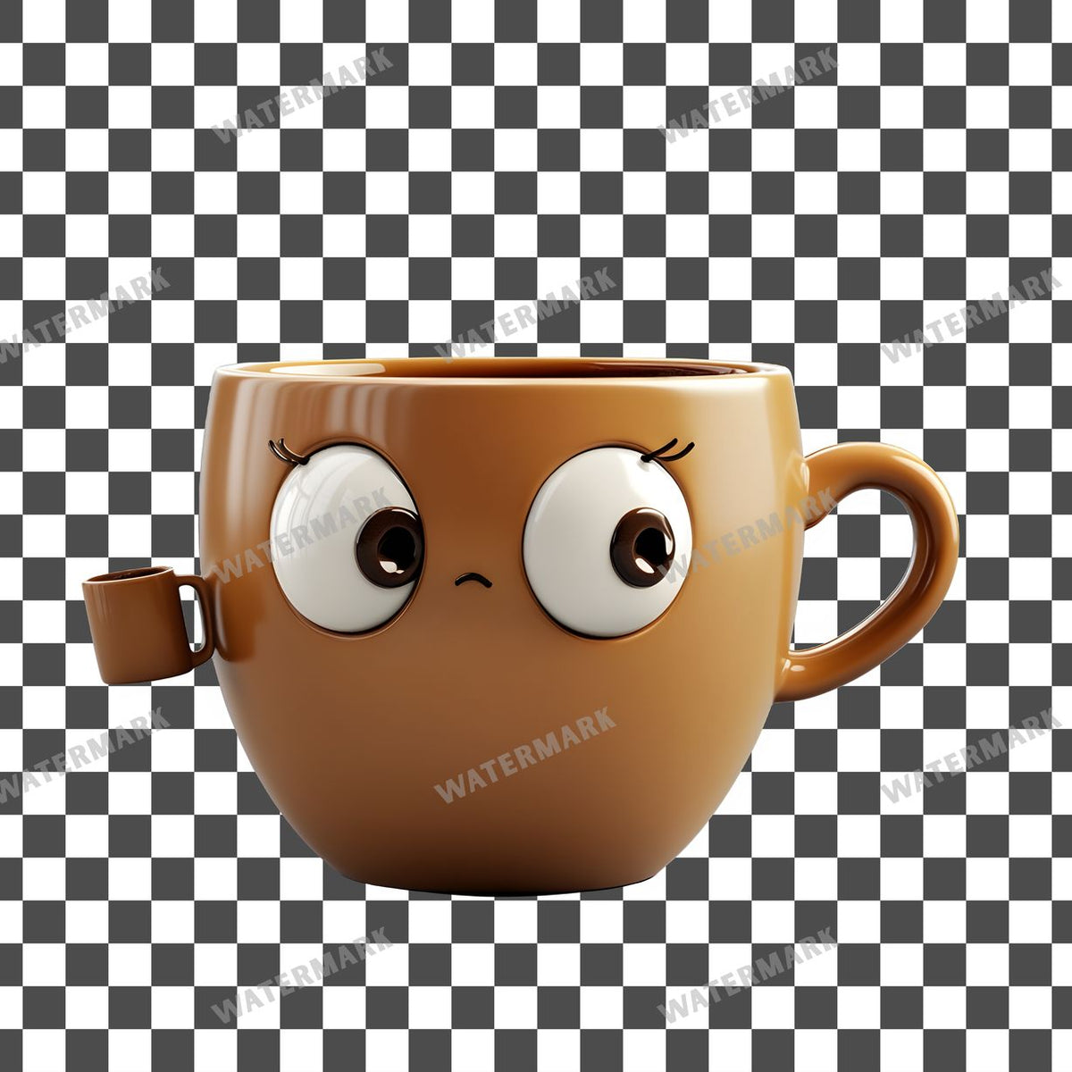 Coffee Cup Character Clipart Pngs