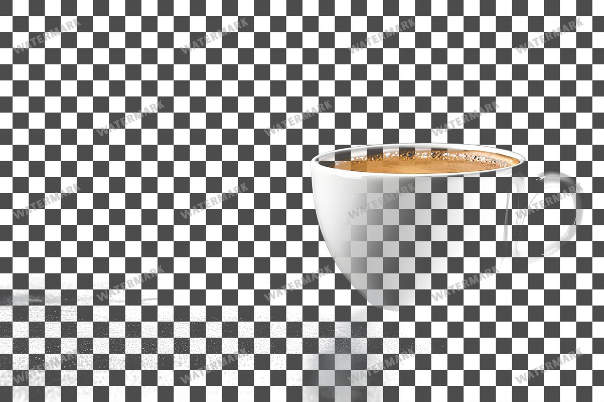 Coffee Cup PNG overlay on a transparent checkered background, preview 1