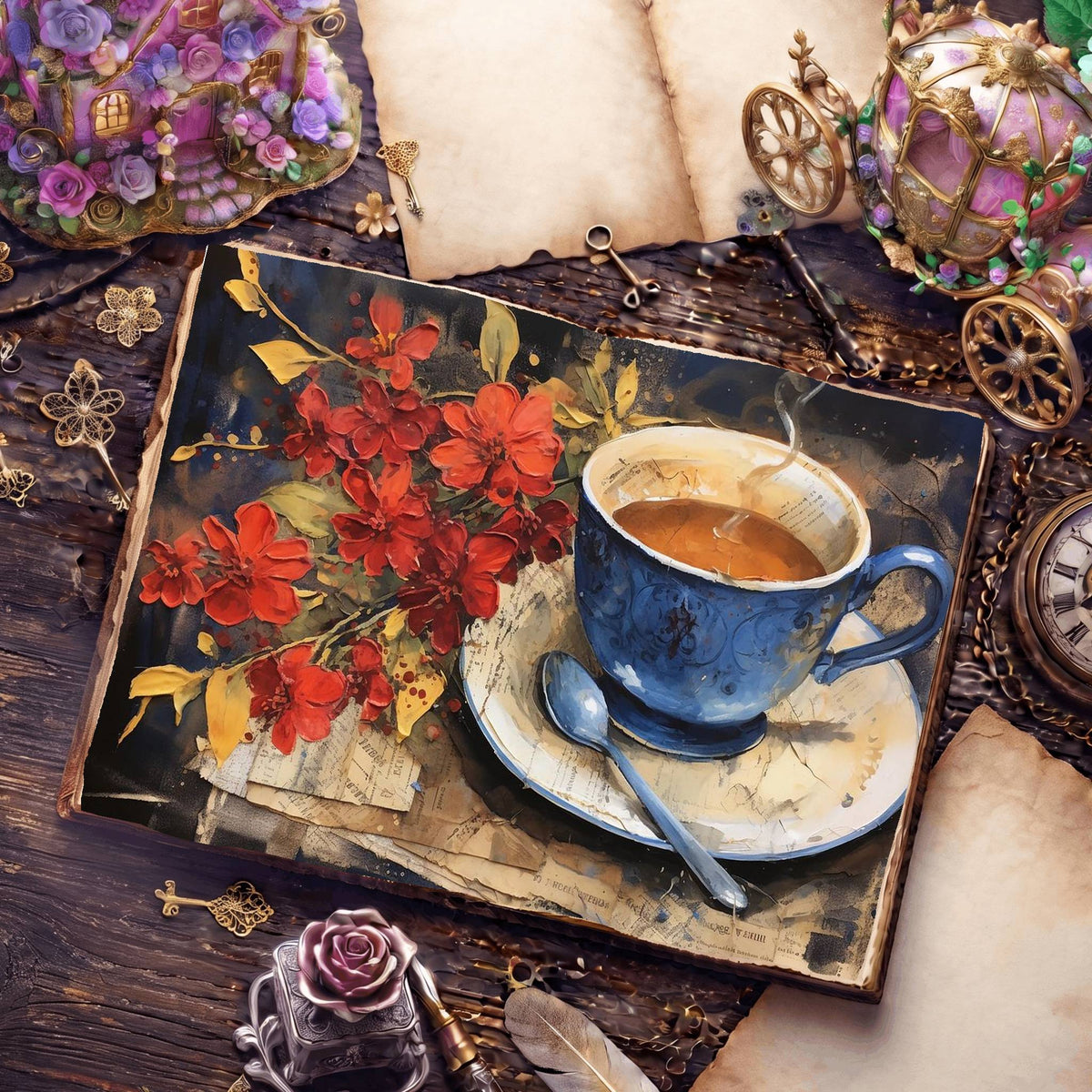 Coffee Cups Digital Papers