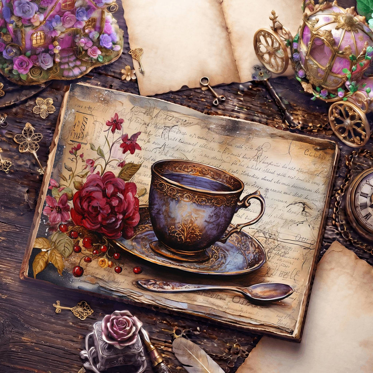 Coffee Cups Digital Papers