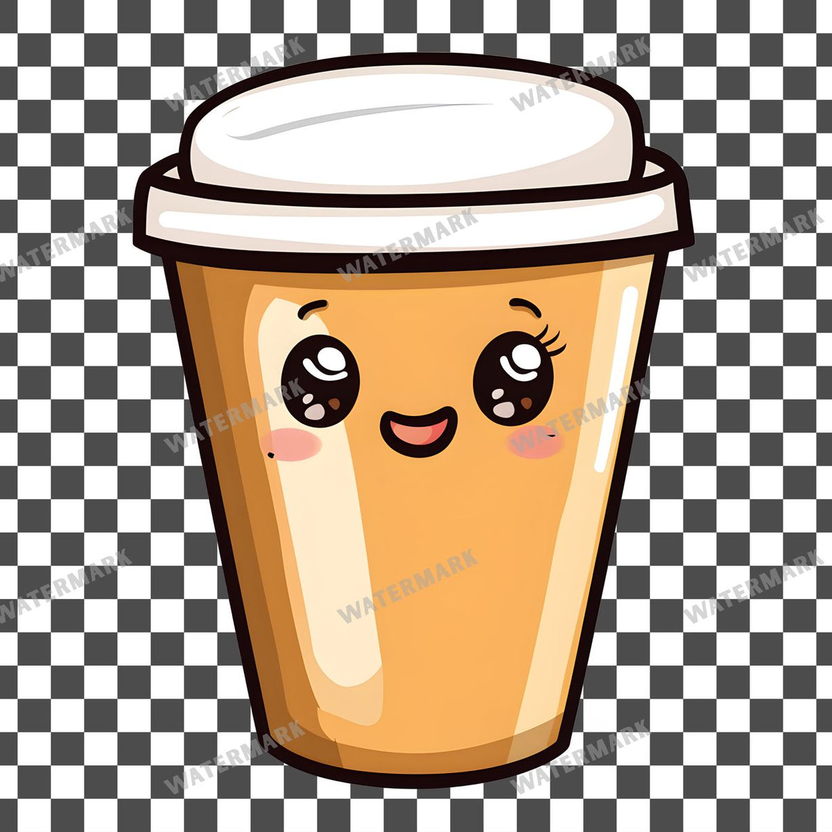 Coffee Kawaii Style Clipart Pngs
