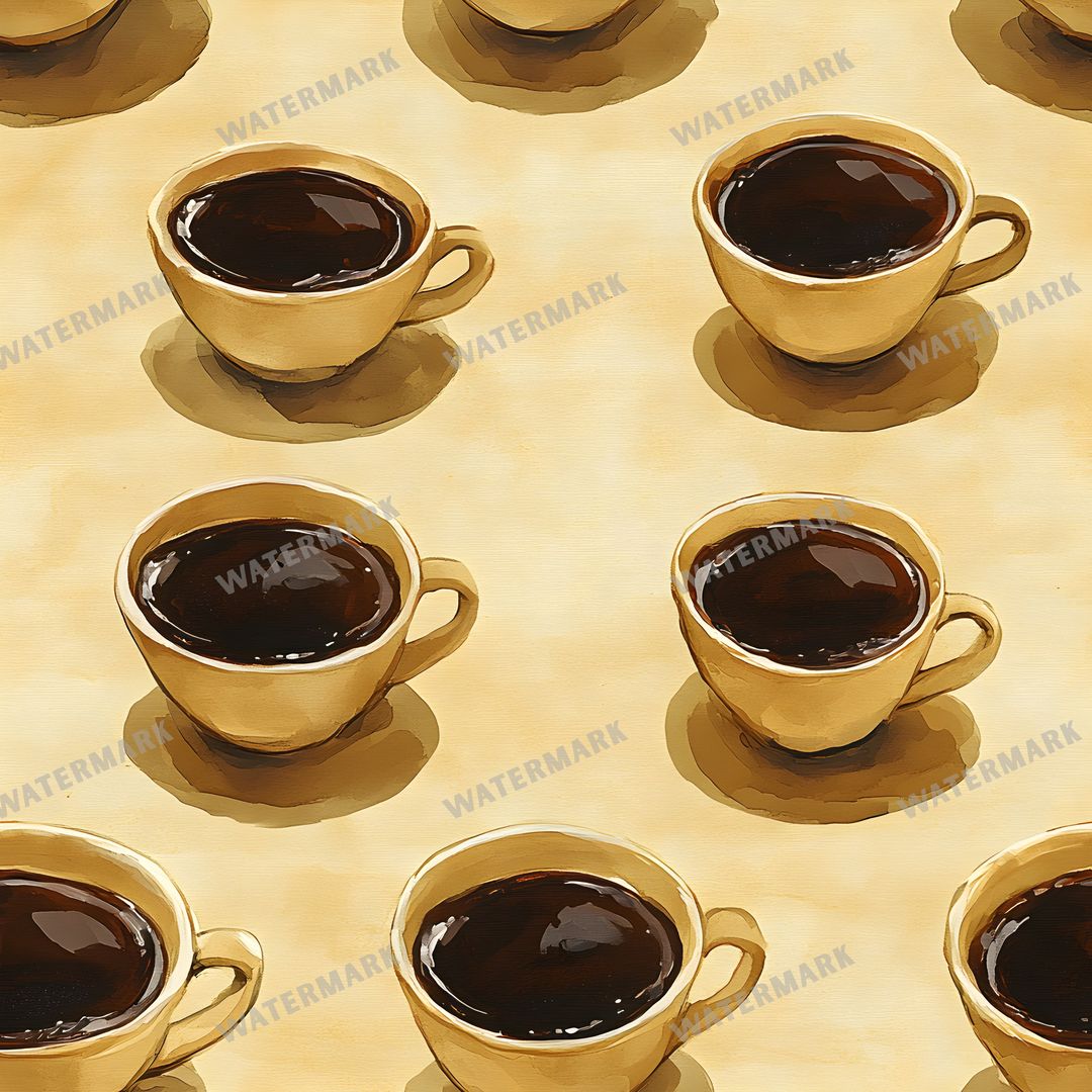 Coffee seamless pattern digital paper, repeating design 1
