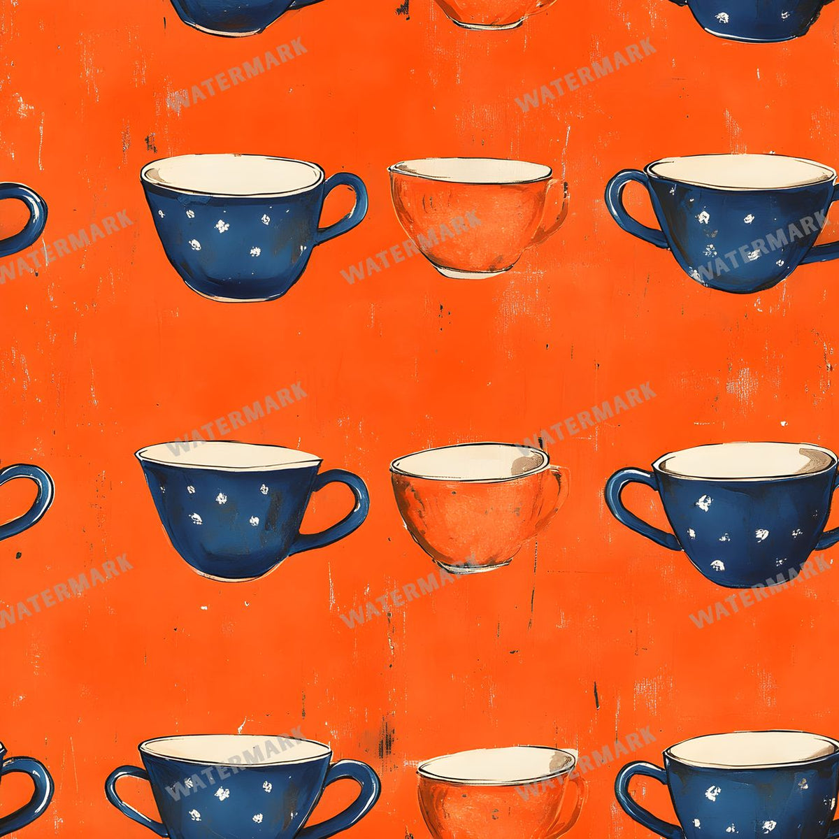 Coffee seamless pattern digital paper, repeating design 1