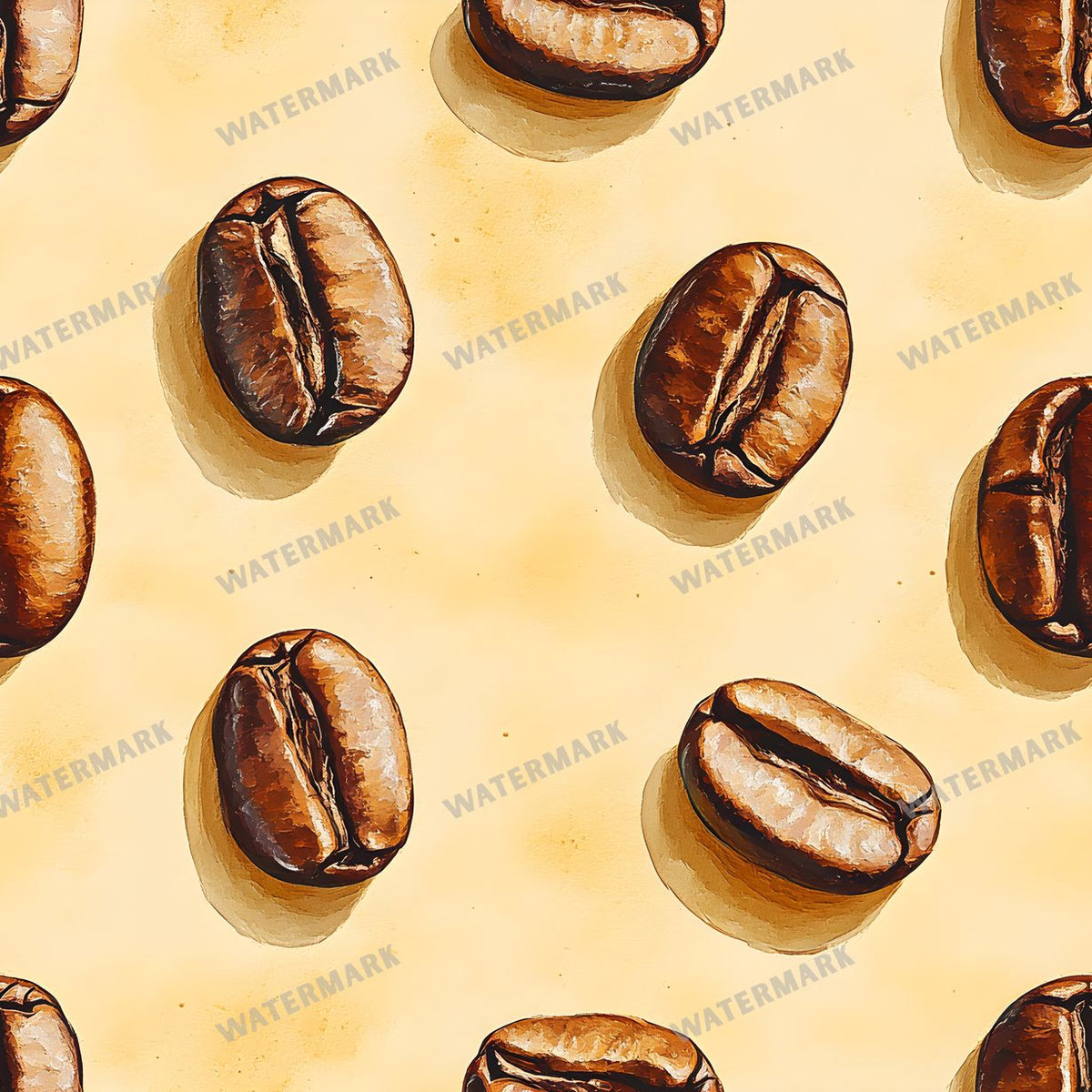 Coffee seamless pattern digital paper, repeating design 1