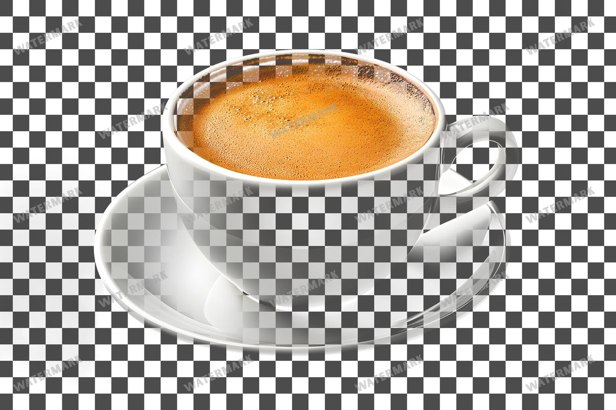 Coffee PNG overlay on a transparent checkered background, preview 1