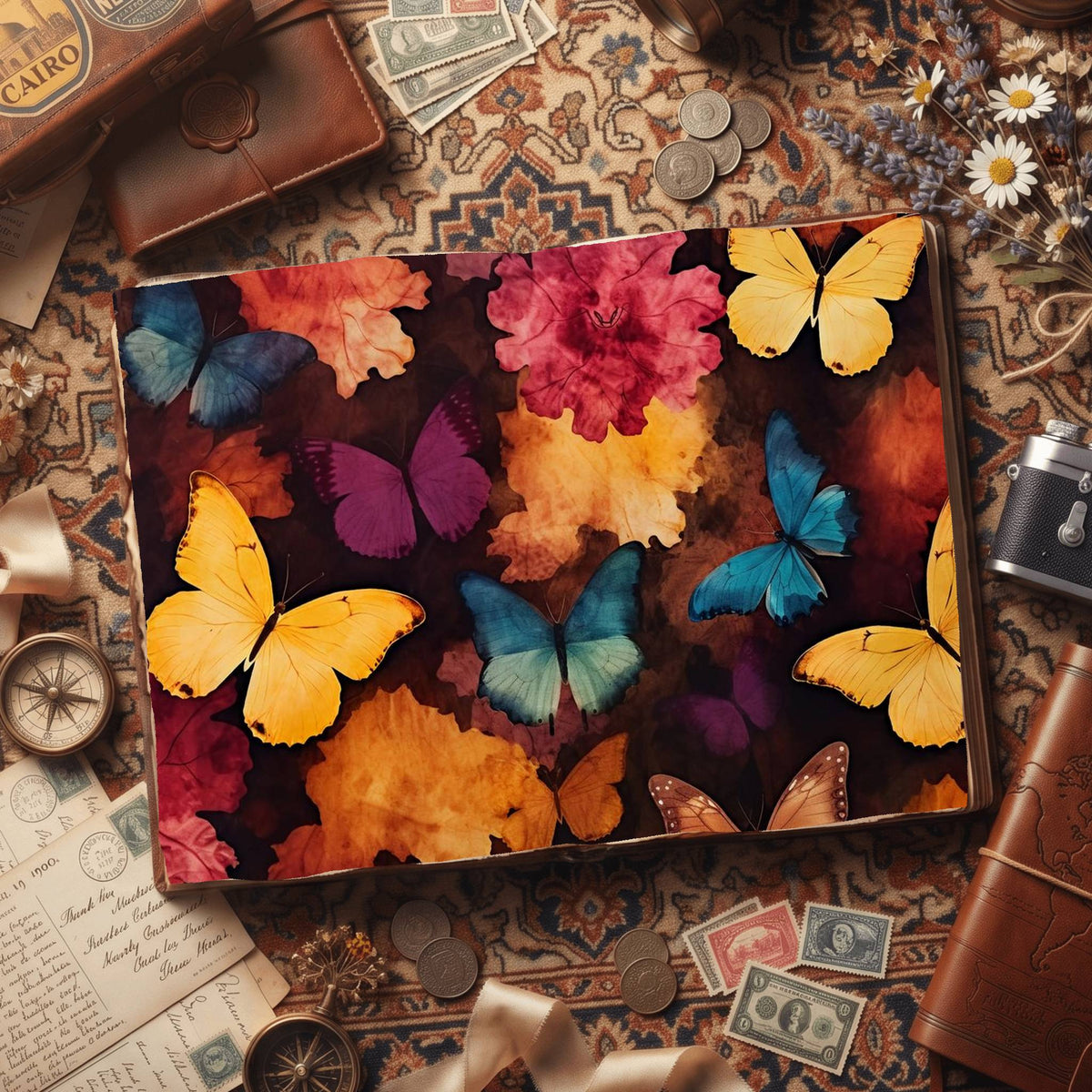 Colorful Butterflies Digital Papers