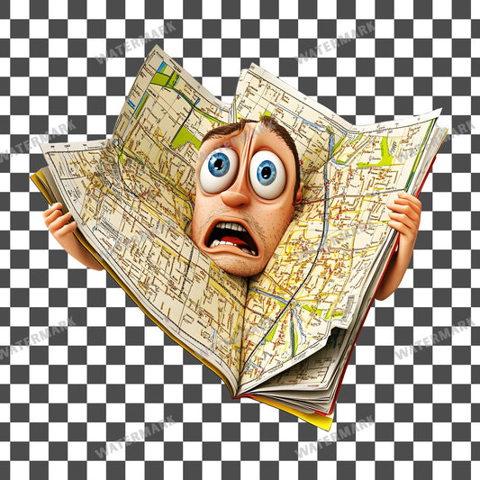 Confused Map Clipart Pngs