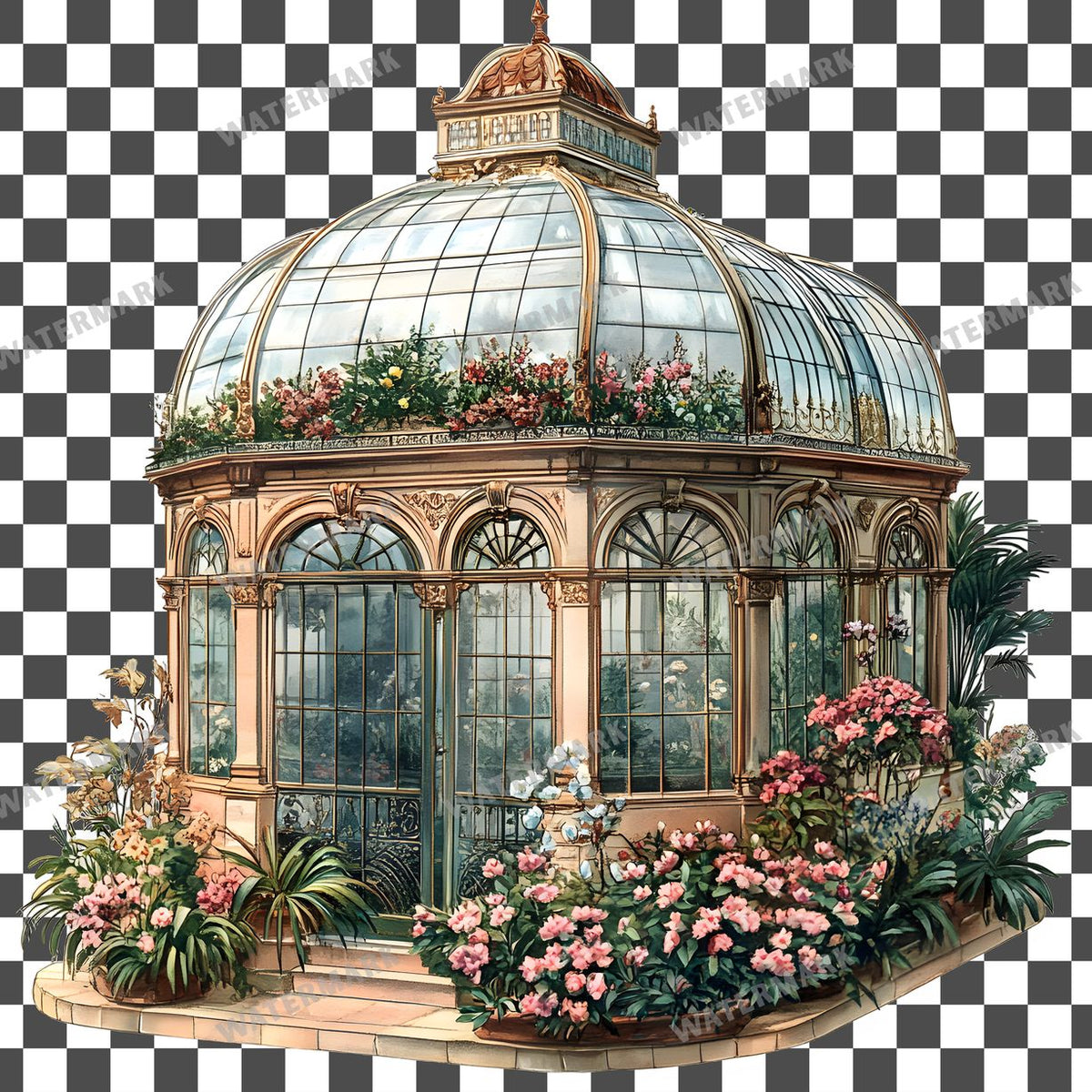 Conservatory Vintage Style Clipart Pngs