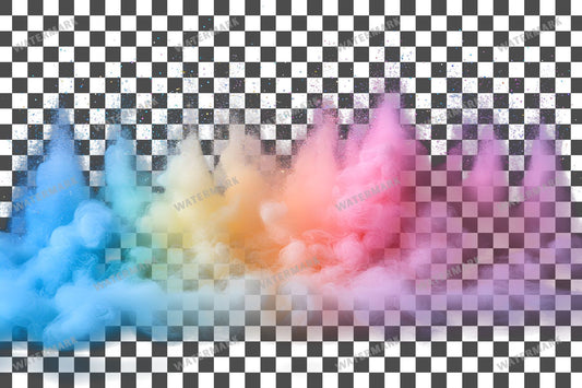 Cotton Candy Pastel Rainbow Transparent Overlay Pngs