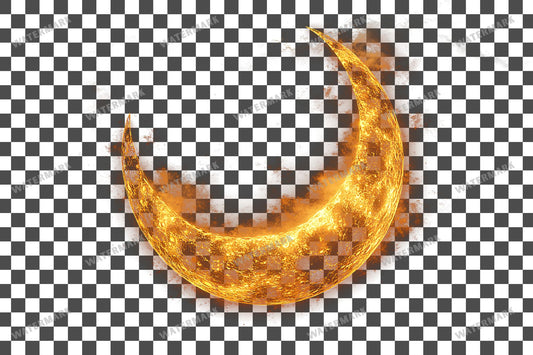 Crescent Moon Glow Transparent Overlay Pngs