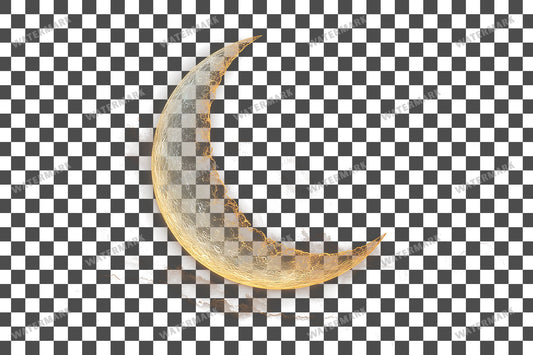 Crescent White Moon Glow Transparent Overlay Pngs