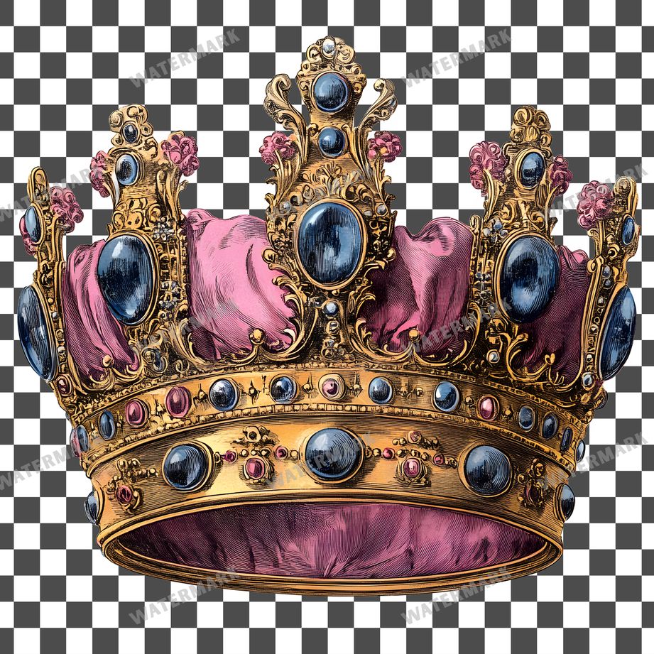 Crown Vintage Style Clipart Pngs