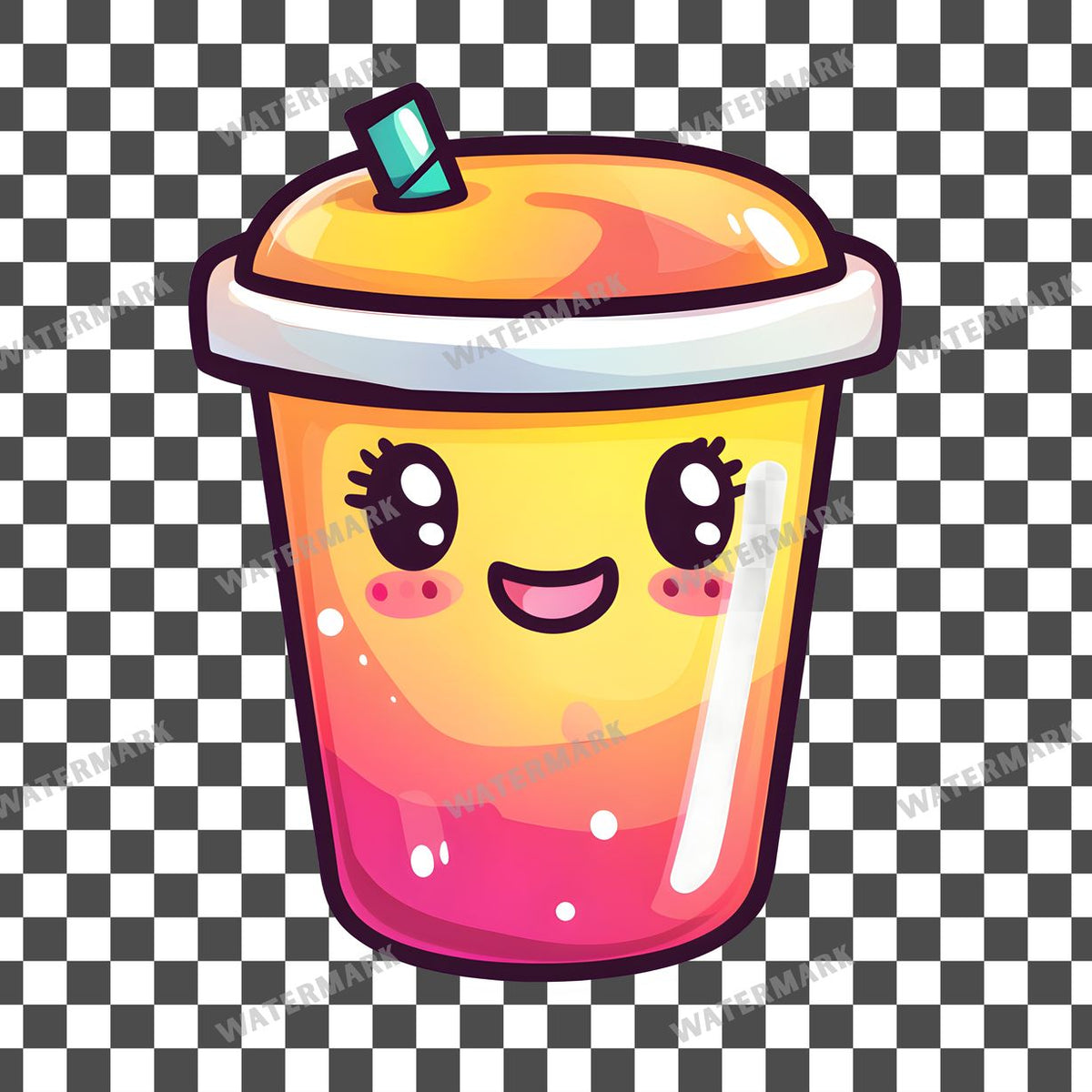 Cup Kawaii Style Clipart Pngs