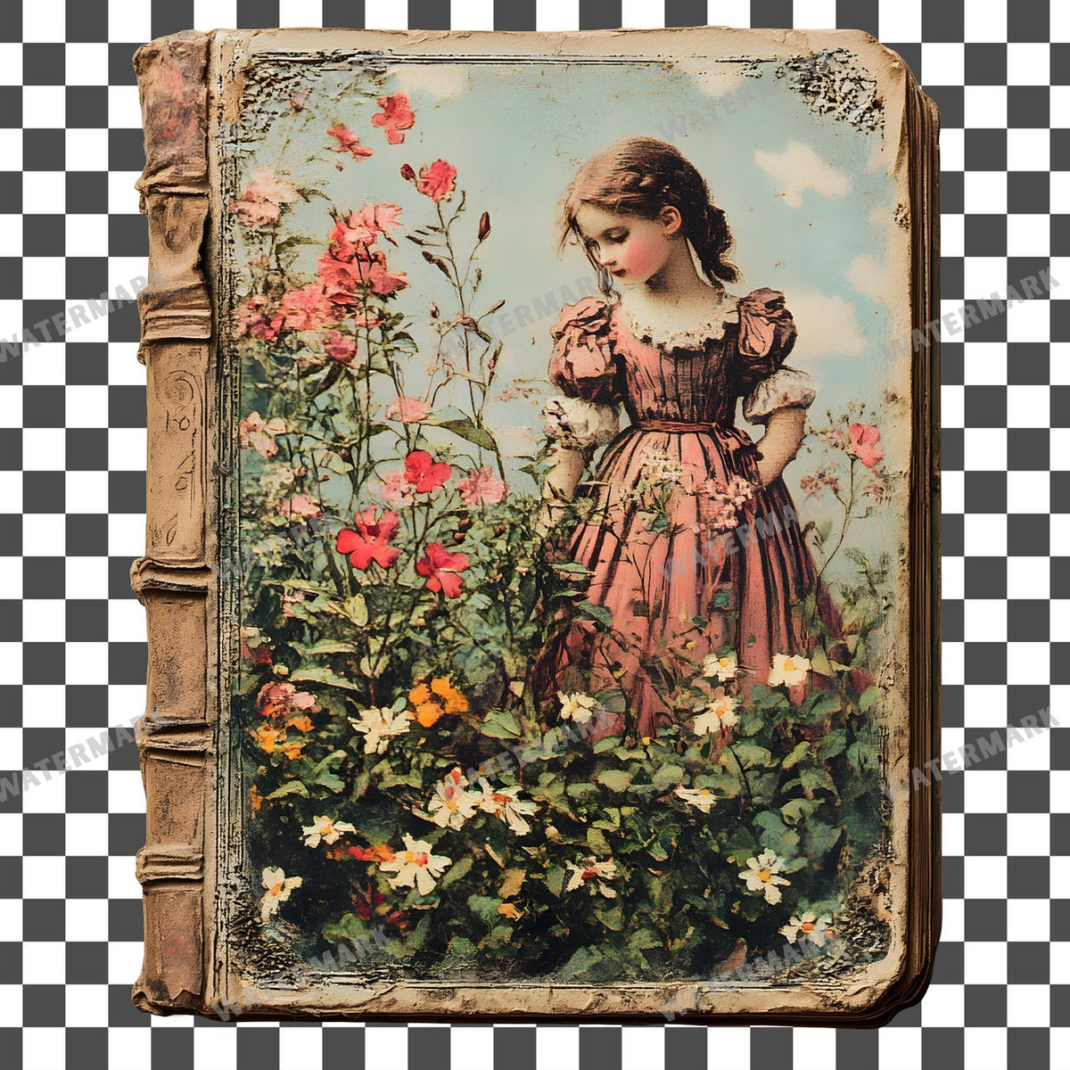 Cute Book Vintage Style Clipart Pngs