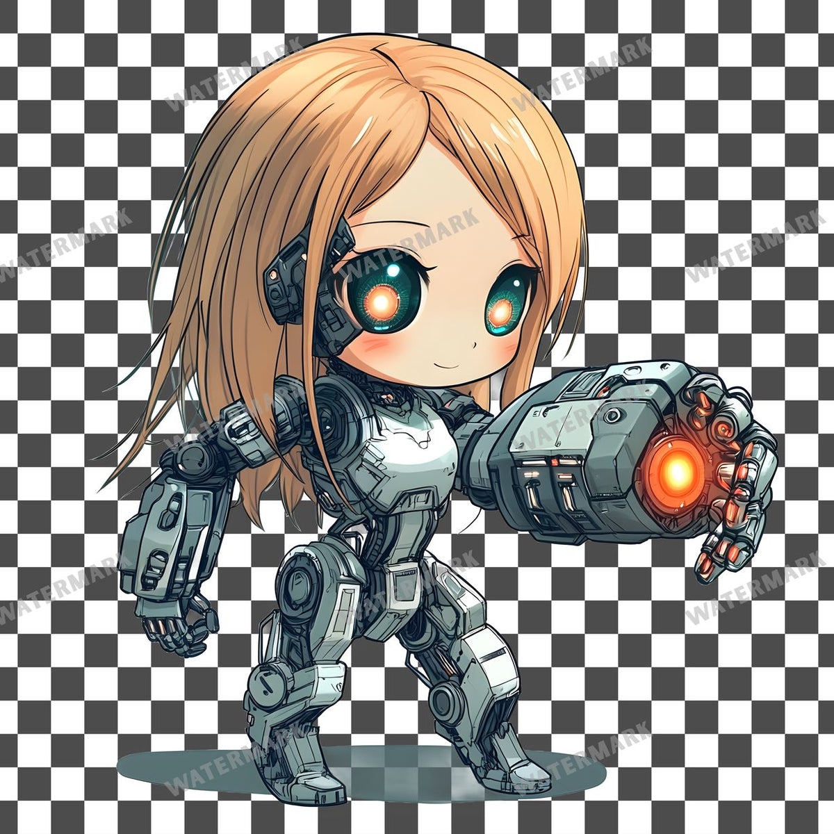 Cyborg Girl Clipart Pngs