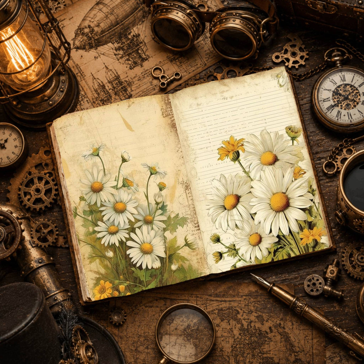 Daisies Digital Papers