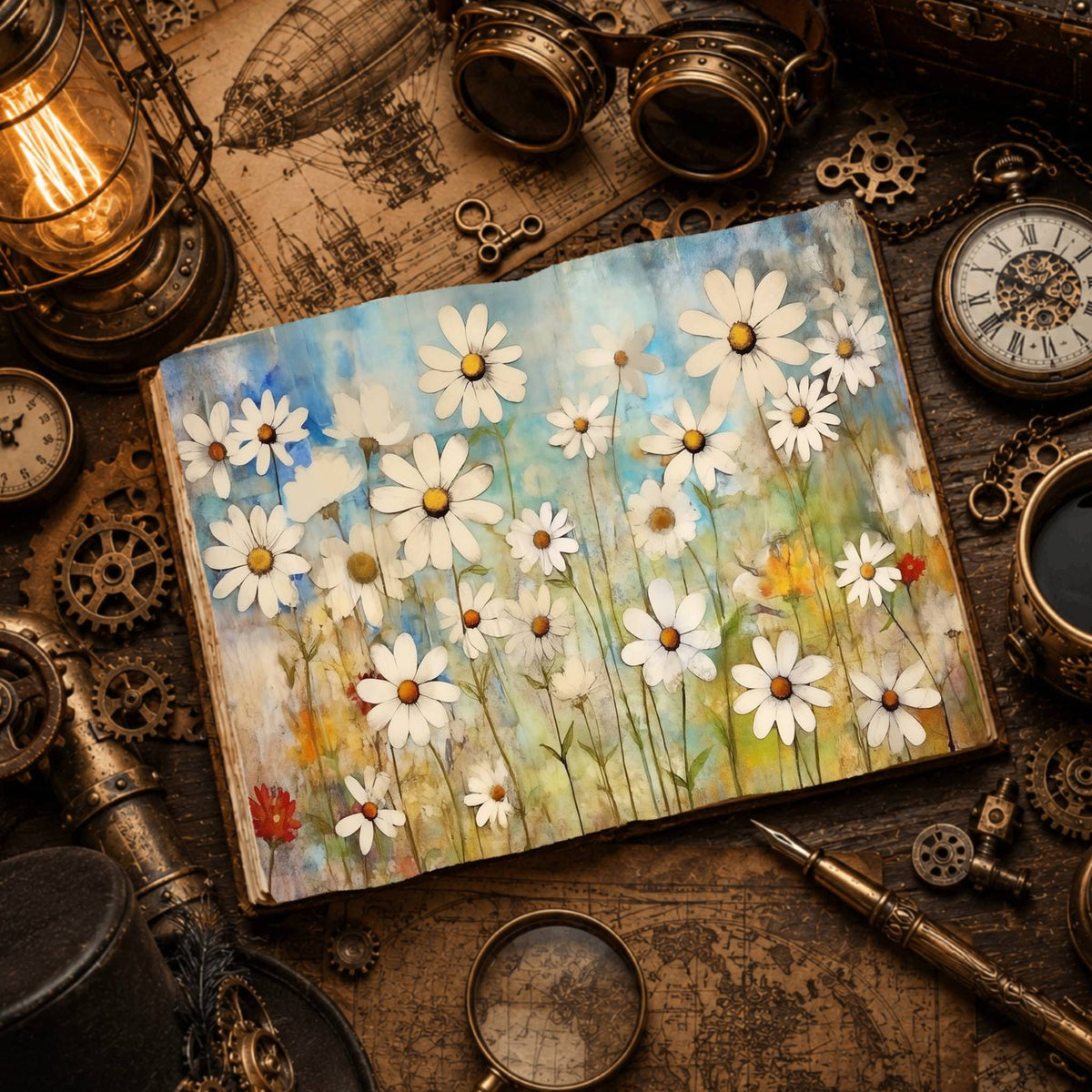 Daisies Digital Papers