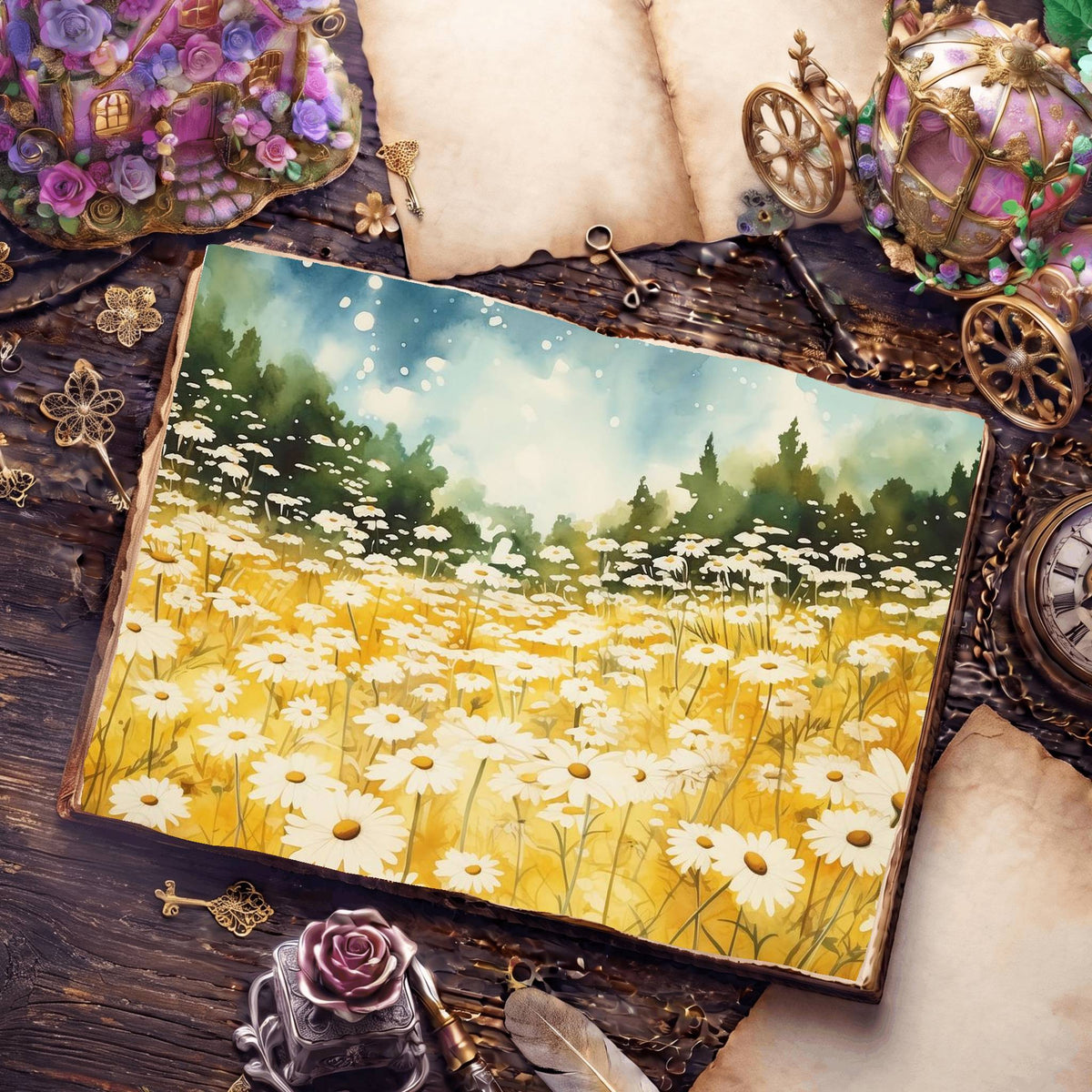 Daisy Fields Digital Papers