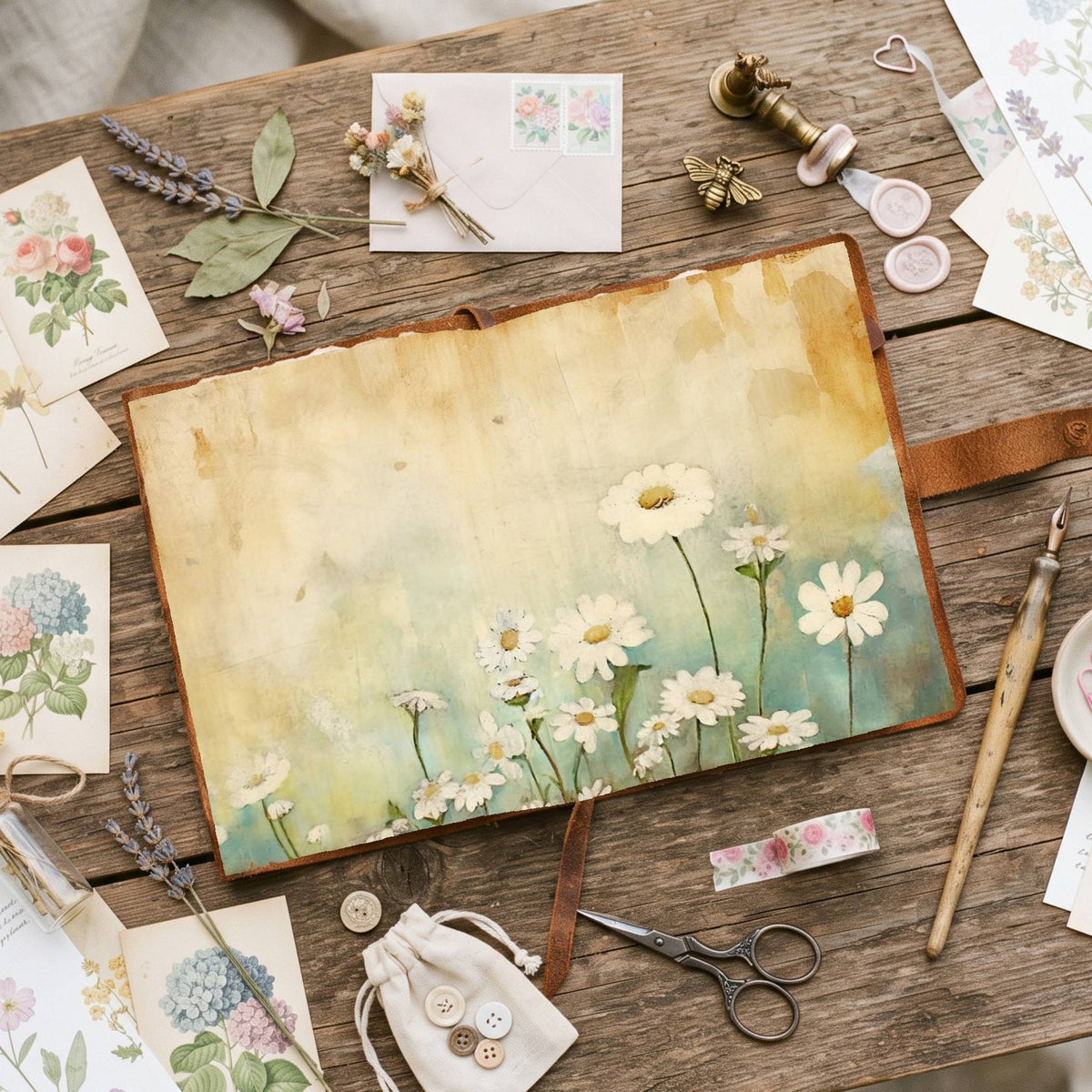 Daisy Flowers Digital Papers