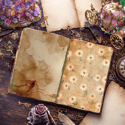 Daisy Flowers Digital Papers