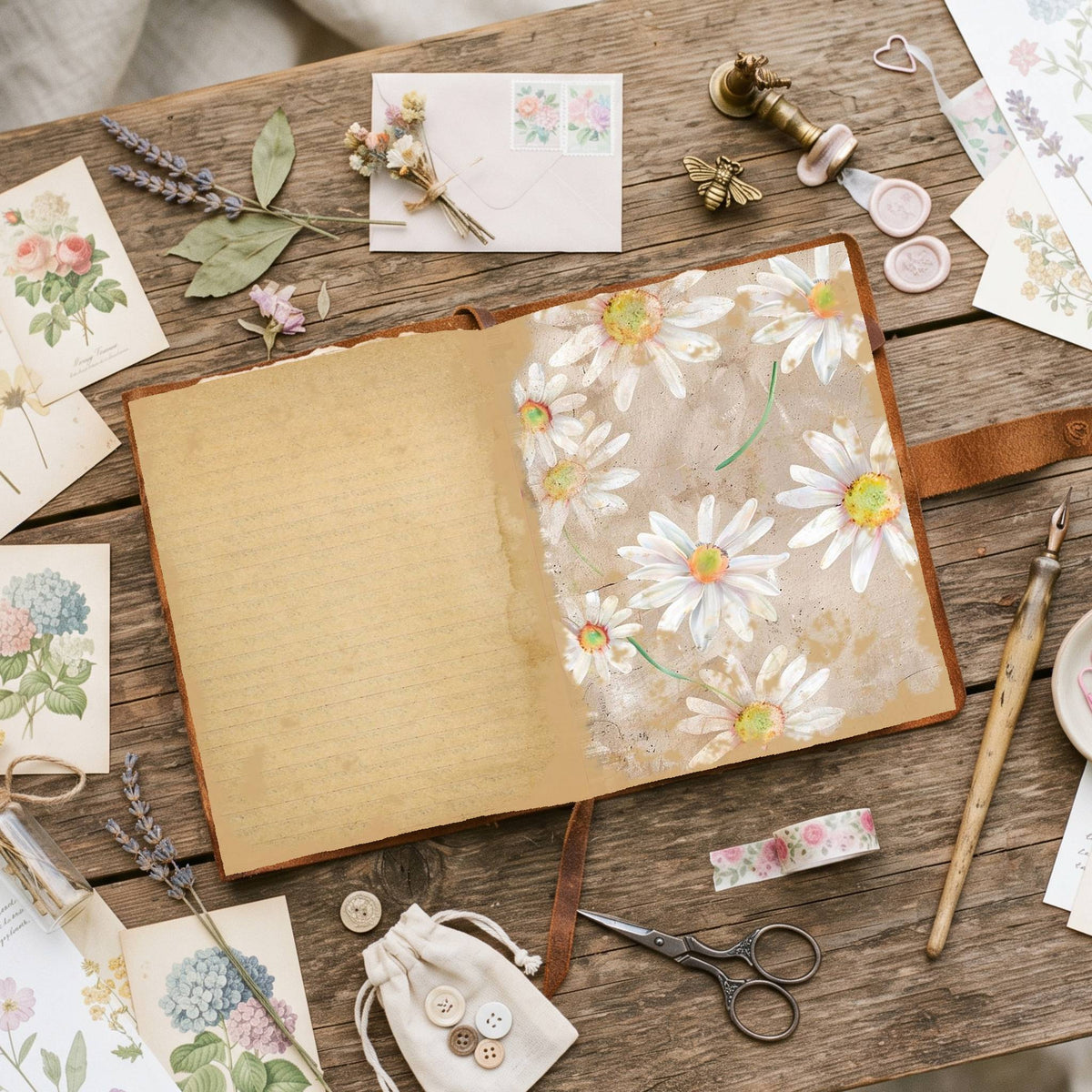 Daisy Flowers Digital Papers